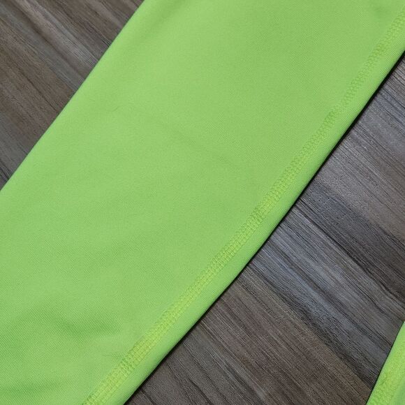 💜Nike Neon Yellow Fleece Lined Athletic Long Sleeve Top Medium - Picture 9 of 9